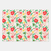 明るいユニークとクリスマス ラッピングペーパーシート (正面)