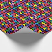 明るいユニークギフト市松模様にラップ ラッピングペーパー (角)