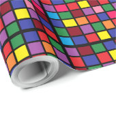 明るいユニークギフト市松模様にラップ ラッピングペーパー (ロールコーナー)