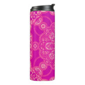 明るいユニークピカラフルンク紫のパタ華美ーン タンブラー (回転左)