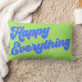 明るいユニークレトロハッピーオールクリスマス ランバークッション (ブランケット)