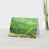 明るいユニーク緑色の黒い金ゴールドノートカード サンキューカード (裏面)