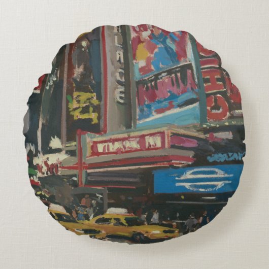 明るいライトタイムズ・スクエア2012年 ラウンドクッション (正面)