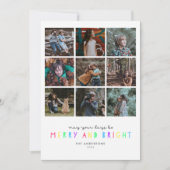 明るいライト数々の – フォトホリデーカード シーズンカード (正面)