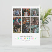 明るいライト数々の – フォトホリデーカード シーズンカード (スタンド正面)