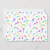 明るいライト水平独身のフォトホリデーカード シーズンカード (裏面)