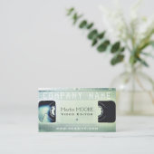 明るいライトvhsカセットレトロカバー 名刺 (スタンド正面)