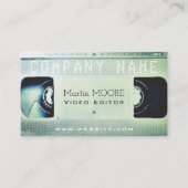 明るいライトvhsカセットレトロカバー 名刺 (正面)