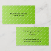 明るいライムグリーンのパターン（の模様が）あるな背景の設計 名刺 (正面/裏面)