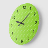 明るいライムグリーンパターン（の模様が）ある背景デザイン。 ラージ壁時計 (傾斜)