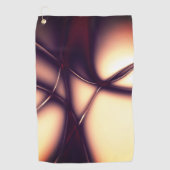 明るいラインの下の焼けベージュのクリームはコードのように見える ゴルフタオル (正面)