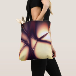 明るいラインの下の焼けベージュのクリームはコードのように見える トートバッグ