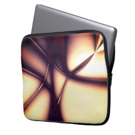 明るいラインの下の焼けベージュのクリームはコードのように見える ラップトップスリーブ