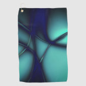 明るいラインの下の燃えたミントシアンはコードのように見える ゴルフタオル (正面)