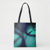 明るいラインの下の燃えたミントシアンはコードのように見える トートバッグ (正面)