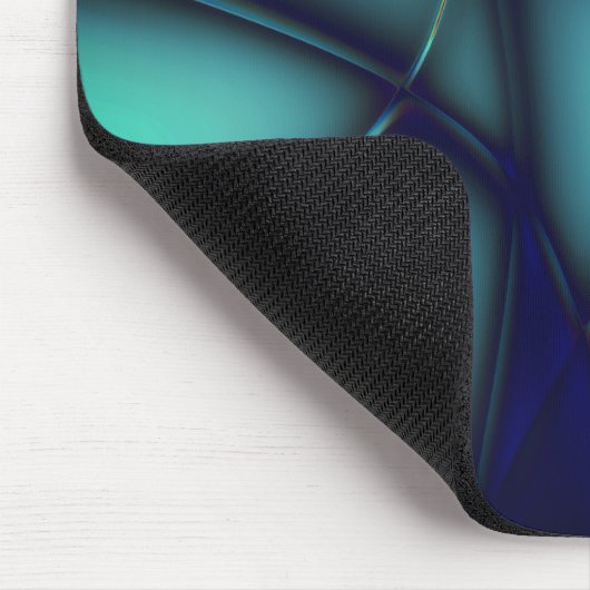 明るいラインの下の燃えたミントシアンはコードのように見える マウスパッド (コーナー)