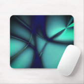 明るいラインの下の燃えたミントシアンはコードのように見える マウスパッド (マウス)