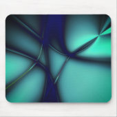 明るいラインの下の燃えたミントシアンはコードのように見える マウスパッド (正面)
