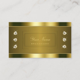 明るいライン石を使用した高級金ゴールドフェイク効果 名刺