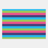 明るいラグビーストライプズのギフトラッピング紙シート ラッピングペーパーシート (正面2)