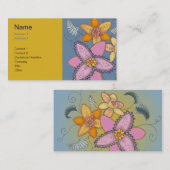 明るいラッパスイセンの名刺 名刺 (正面/裏面)