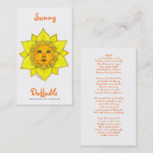 明るいラッパスイセンシリーズ#2 名刺 (正面/裏面)