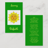 明るいラッパスイセンシリーズ#4 名刺 (正面/裏面)