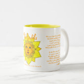 明るいラッパスイセン- 2つの調子のマグ(黄色い) #4 ツートーンマグカップ (正面右)