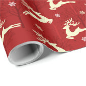 明るいラッピングのクリスマスディアーデザイン ラッピングペーパー (ロールコーナー)