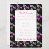 明るいラブリーピンクフローラ 招待状 (裏面)