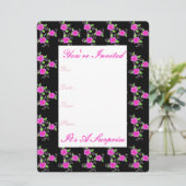 明るいラブリーピンクフローラ 招待状 (スタンド正面)