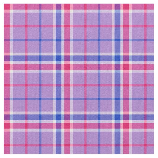 明るいラベンダー、マゼンタおよび青い格子縞 ファブリック (クローズアップ)