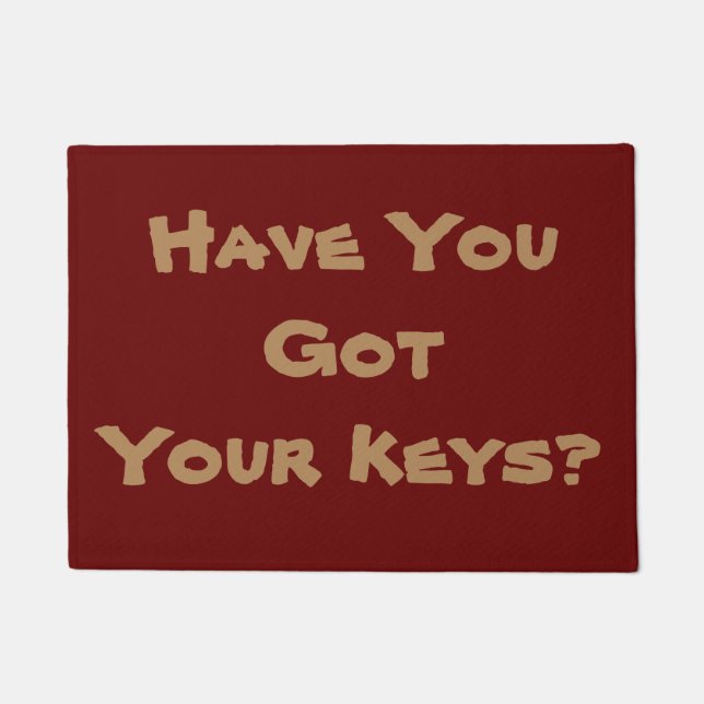 明るいリマインダーフレーズのオリジナルおもしろい ドアマット (正面)