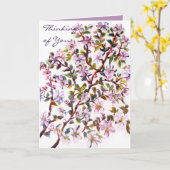 明るいリンゴの花アクリル絵画の カード (黄色い花)