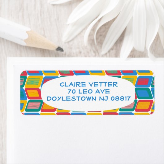 明るいリーン差出人住所ラベル ラベル (インサイチュ)