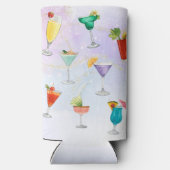 明るいレインボーのカクテルパーティーおもしろいドリンク祝 スリム缶クーラー (裏面)