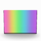 明るいレインボーアクリルブロック フォトブロック (正面)