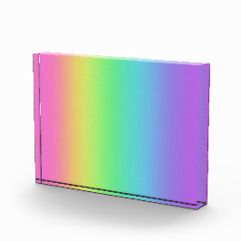 明るいレインボーアクリルブロック フォトブロック