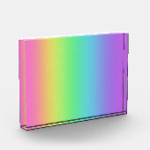 明るいレインボーアクリルブロック フォトブロック (左)