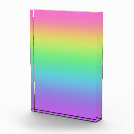 明るいレインボーアクリルブロック フォトブロック