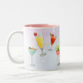 明るいレインボーカクテルパーティーおもしろい飲料 ツートーンマグカップ (左)