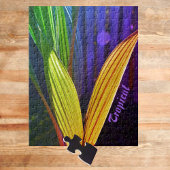 明るいレインボーカラーズトロピカルパーム ジグソーパズル