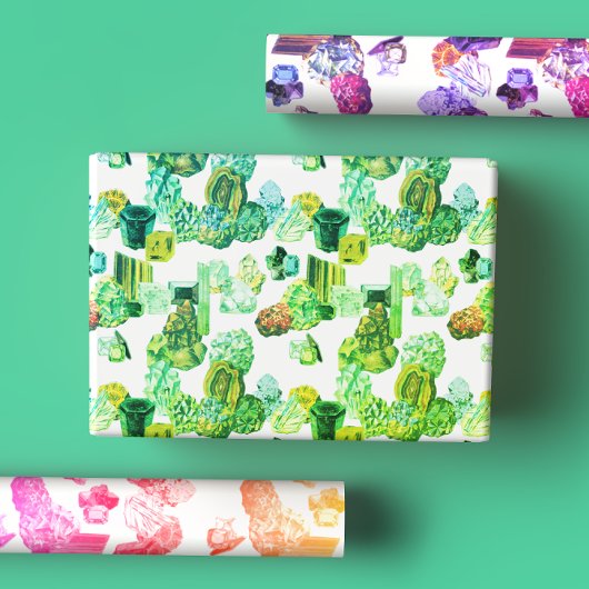 明るいレインボーカラーヴィンテージ岩 ラッピングペーパーシート