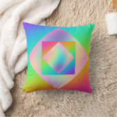 明るいレインボーグラディエントトートバッグ クッション (ブランケット)