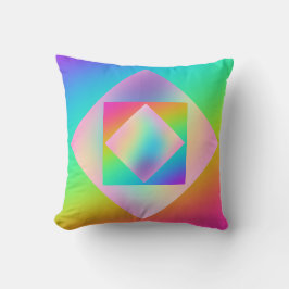 明るいレインボーグラディエントトートバッグ クッション