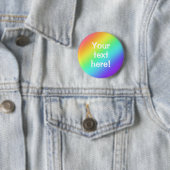 明るいレインボーグラデーショパーソナライズされたン 缶バッジ (インサイチュ)