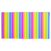 明るいレインボーストライプカラフル枕 枕カバー (正面左)