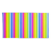 明るいレインボーストライプカラフル枕 枕カバー (裏面-右)