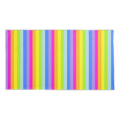 明るいレインボーストライプカラフル枕 枕カバー (裏面-左)
