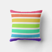 明るいレインボーストライプズ クッション (裏面)